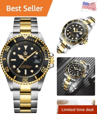 Mens Luxury Watches Rotatable Bezel Sapphire Glass Luminous
