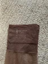 1 Pair Vintage Sarladne Mesh 9 1/2 Brown Garter stockings