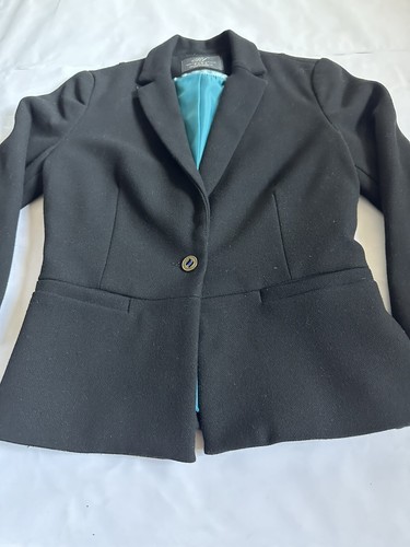 Blazer nero Zara Frf Collection donna bottone singolo taglia 5 - Foto 2 di 9
