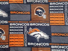 Denver Broncos NFL Cotton Fabric Yardage & Remnants