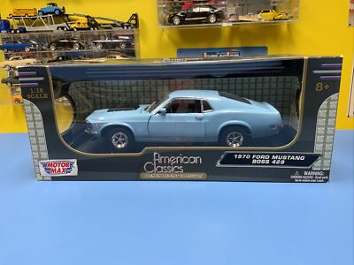 MOTOR MAX AMERICAN CLASSICS 1970 FORD MUSTANG BOSS 429 LIGHT BLUE