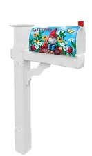 Gnome Mushroom Butterfly Daisy Flower Magnetic Mailbox Cover (Cover only)