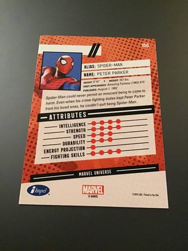 2024 Marvel Renditions Spider-Man pick a card BASE CARDS & IMPEL INSERTS - Picture 266 of 266