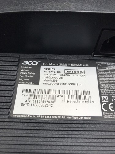 Acer V246HYL - 23.8" LED LCD Monitor - No Stand - Picture 5 of 8