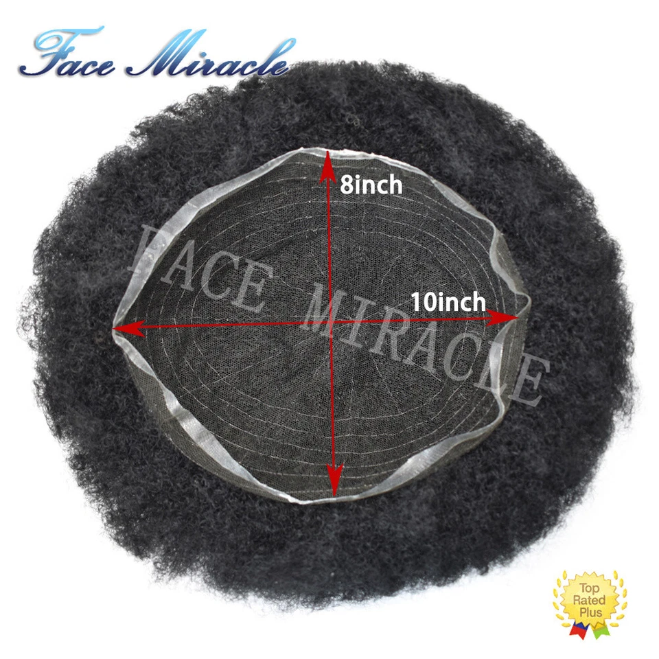Sistema de cabello humano rizado rizado rizado de encaje completo afro toupee para hombre negro Foto 3 de 4