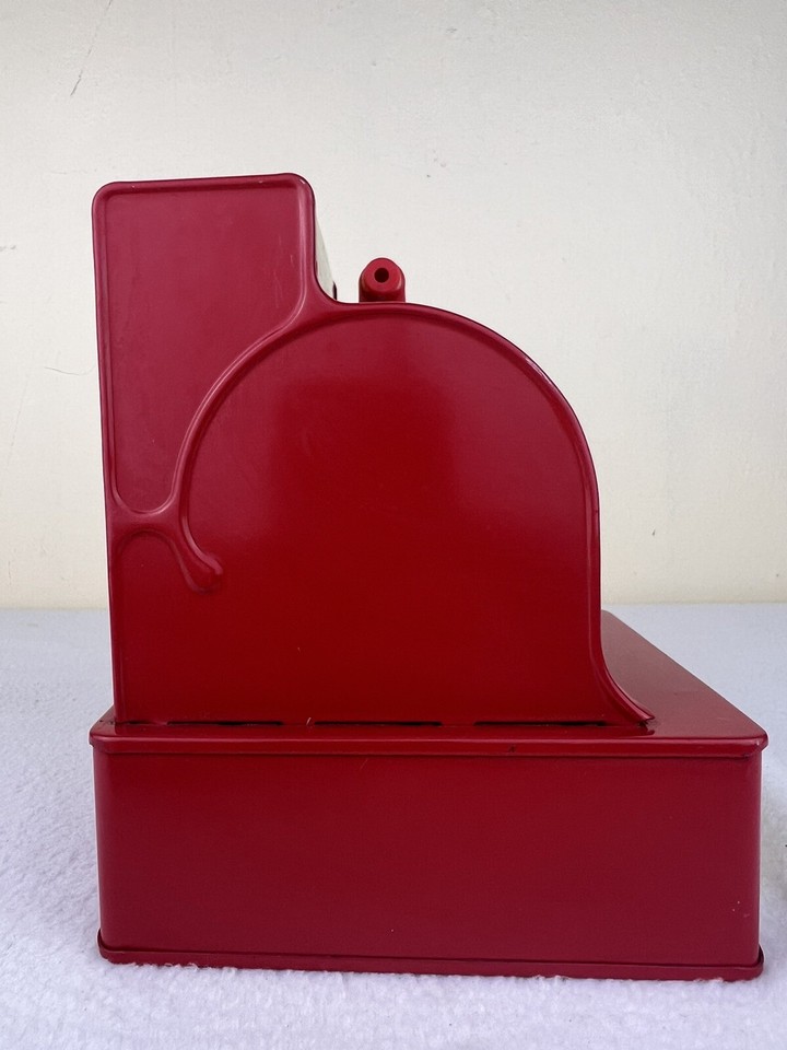 Vintage Red Uncle Sam’s 3 Coin Register Bank Saving Box Western