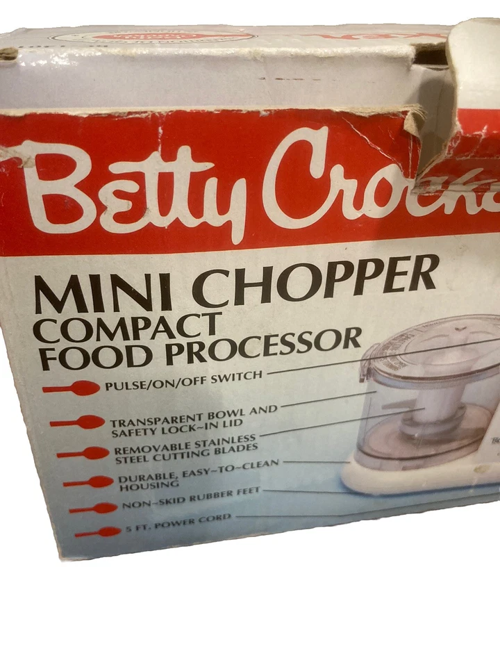 Mini picadora eléctrica Betty Crocker procesador de alimentos compacto modelo BC-1401 Foto 2 de 4