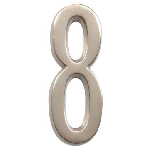 Hillman Distinctions 4-In. Adhesive Nickel House Number 8 843288