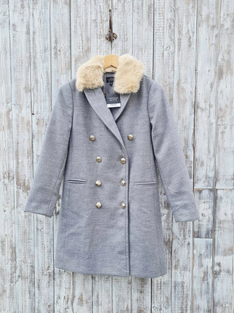 Topshop faux fur collar clearance coat