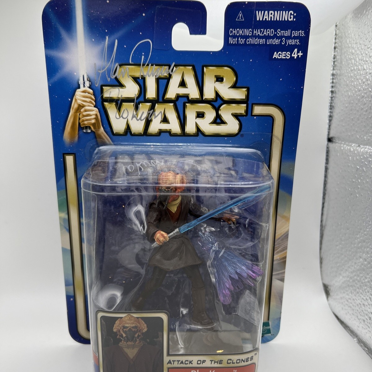 Star Wars Alan Ruscoe Signed Plo Koon Action Figure Beckett Auth