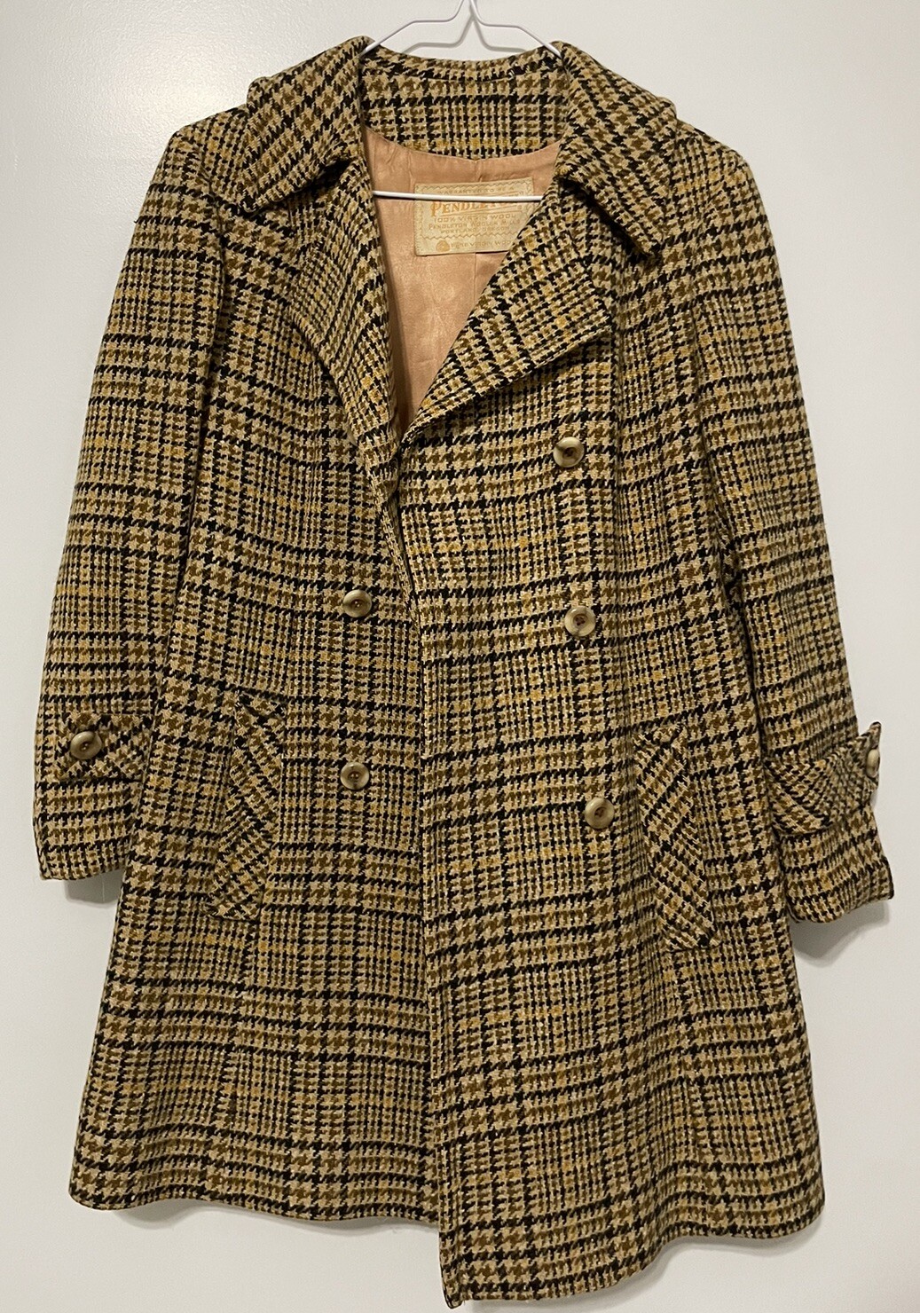 Vintage Pendleton Wool Houndstooth Double Breaste… - image 3