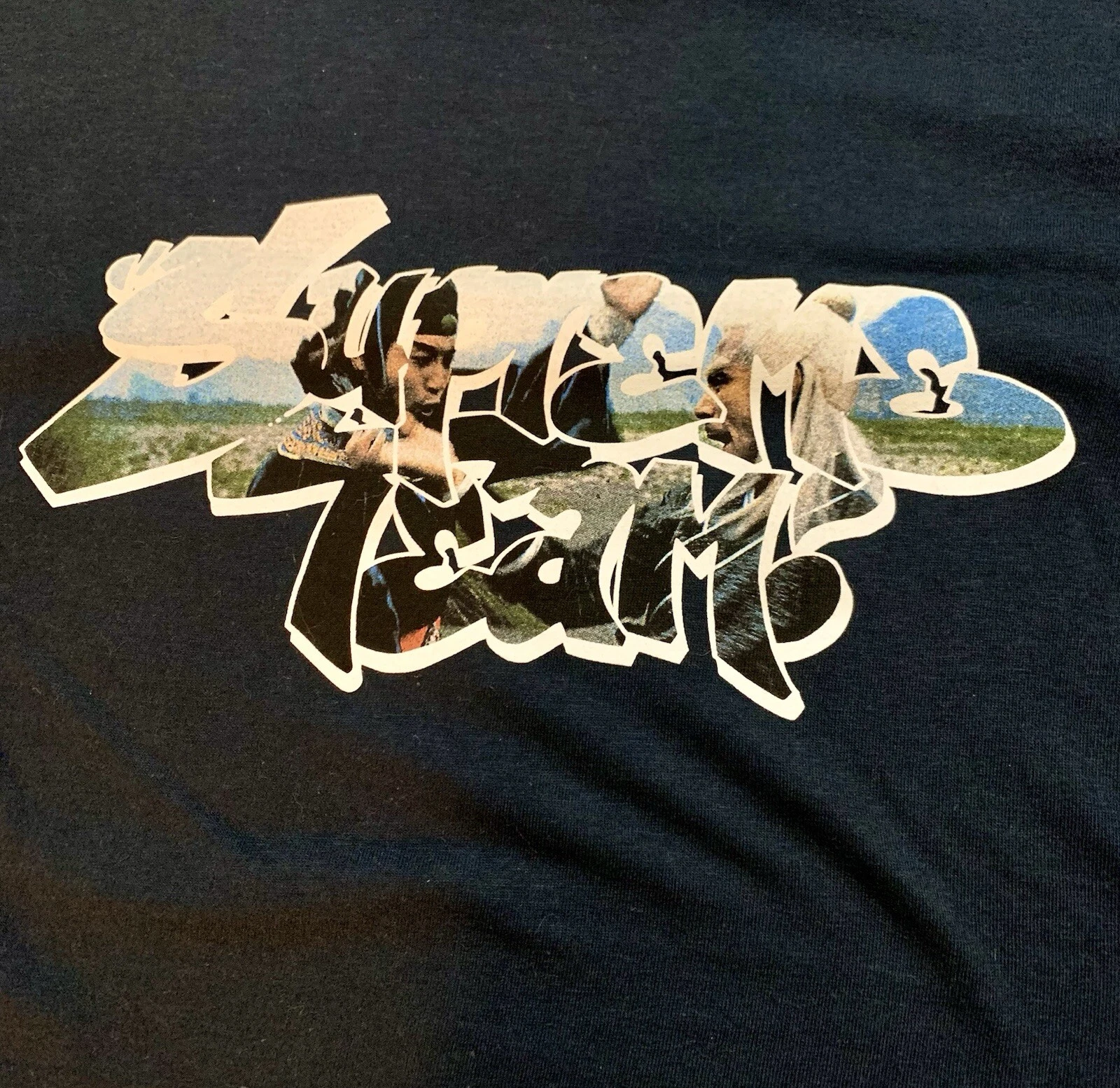 Tee shirt équipe suprême marine moyen chinois kung fu neuf SS12 très rare