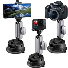 Suction Cup Mount, Car Camera Mount for Phone, Gopro, Canon, Nikon, Sony, Dig...