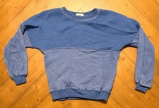 Vintage Izod Lacoste Blue French Terry Crewneck Sweatshirt Size M 12-14 Hong K
