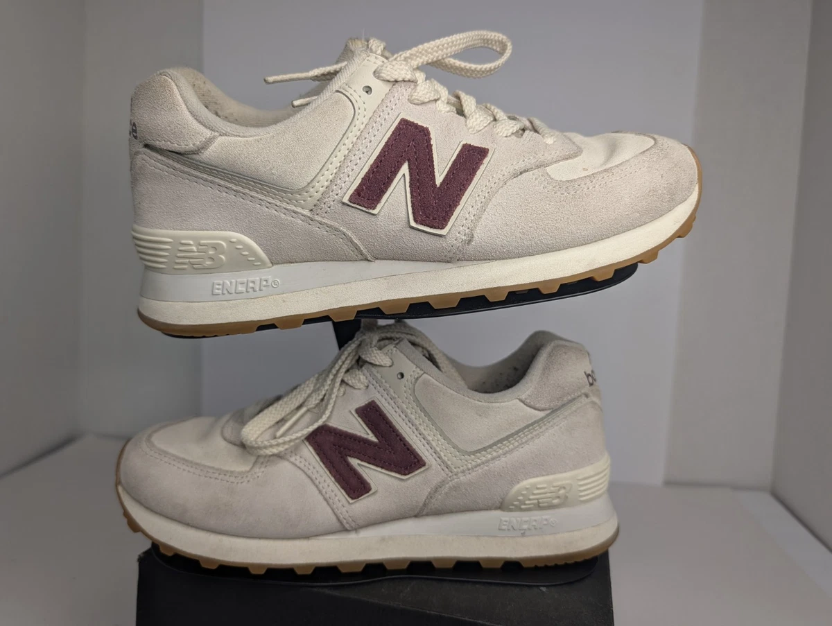 New Balance 574 Beige Burgundy for Sale | Authenticity Guaranteed