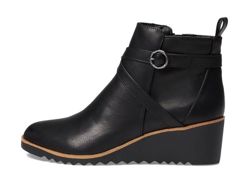 LifeStride Women's Zinfandel Wedge Heel Booties Black Size 8.5 Wide BRAND NEW - Picture 2 of 14