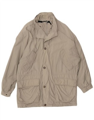 BUGATTI Herren Gore-Tex Windbreaker Mantel IT 50 Large Grau Baumwolle AG20