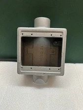 Appleton Unilet 2‑Gang Conduit Outlet Box – Aluminum Junction Device Box – NOS