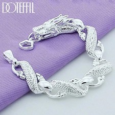 URMYLADY 925 Sterling Silver Dragonfly Chain Bracelet For Women Fashion Jewelry
