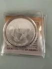 2001 Genuine Unc American Silver Eagle Colorized "Defenders Of Freedom" 1 oz COA
