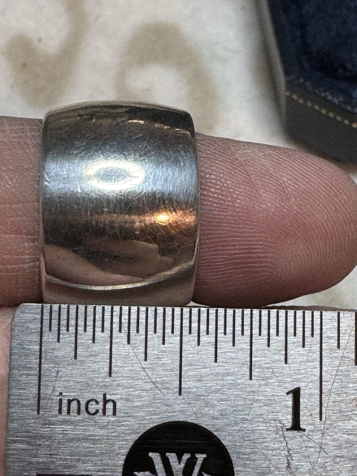 Solid 925 MEX Sterling Silver Dome Ring, Wedding … - image 4