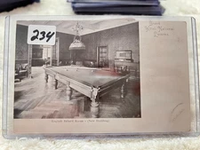 Early 1900's Billiard Post Card. Card Is In A Sleeve Then A Hard Plastic Case