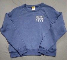 VTG Disney Sweatshirt Mickey Mouse 1928 Size Youth L Blue