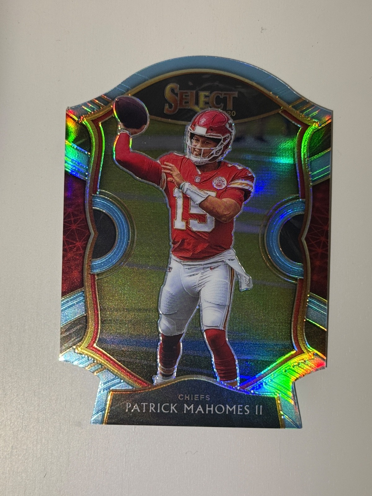 Patrick Mahomes II  2020 Panini Select - Concourse #2 Light Blue Prizm Die-Cut
