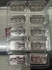 Lot of 10 x 1 Oz Miner w Donkey 999 Silver Bar- total of 10 oz Vintage?