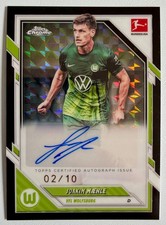 Joakim Maehle Chrome 2025/26 Black Refractor /10 Auto