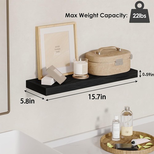 Set of 4 Floating Wall Shelves Picture Ledge Display Rack Book Hanging Shelf UK - Picture 5 of 17