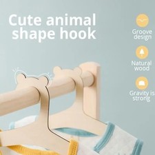 10 Pcs Baby Wooden Clothes Hanger Baby Hanger Rack Girls Room Decor Storage