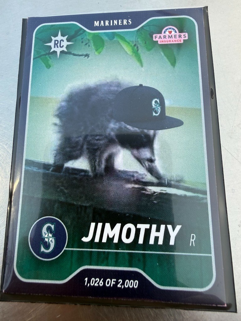 2026 Jimothy Seattle Mariners Rookie Card 8/5/26 RC SP 1,026 of 2,000 ...
