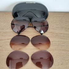 CARRERA PORSCHE design sunglasses Vintage Teardrop 5621 large Black with Case