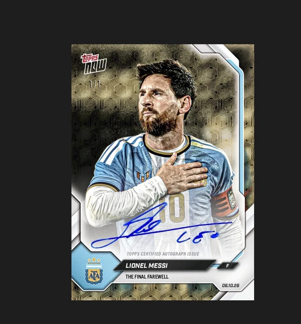 Lionel Messi - 2026 Argentina Topps NOW® (2 CARDS) - Final Farewell Pack Presale
