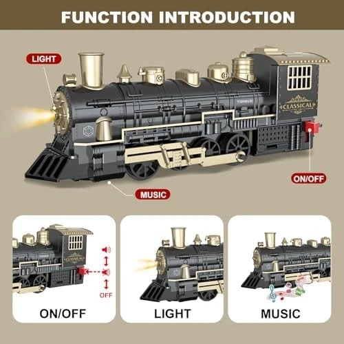 Juego de Tren Eléctrico JUQU para Niños de 3 a 8 años - Juego de Tren Árbol de Navidad con Loco Foto 3 de 4