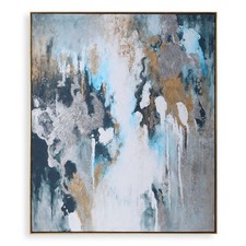 Uttermost UT-36058 Stormy Seas Hand Painted Canvas, Texture Gold Leaf