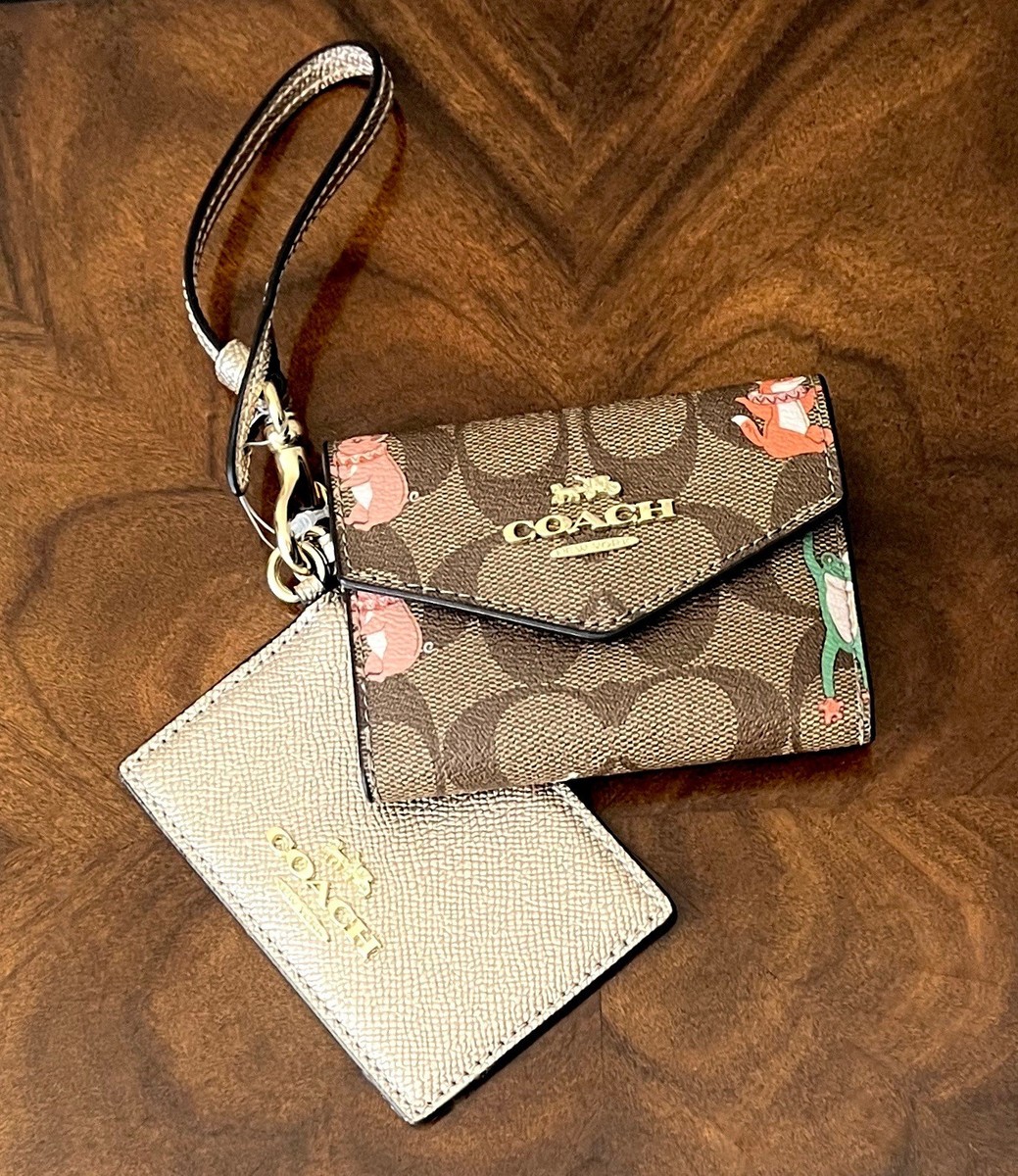 Coach Party Animals SML CARD CASE WALLET Mirror Wrist Lanyard