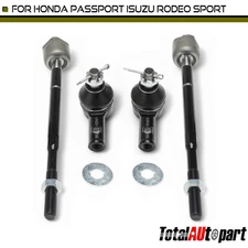 4Pcs Tie Rod End Kit for Honda Passport Isuzu Rodeo Sport Front Inner and Outer