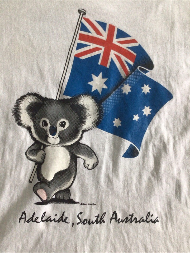 ROADSIGN Australia Herren T-Shirt – Beige, Mit Vintage-Print, Aus Weicher Baumwolle, Größe M