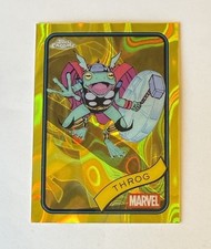2025 Topps Chrome Marvel THROG Yellow Lava Refractor #46 Thor Frog