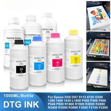 1000ML/Bottle DTG Ink Textile InK For Epson 1390 R1900 R2000 F2000 F2100 Printer