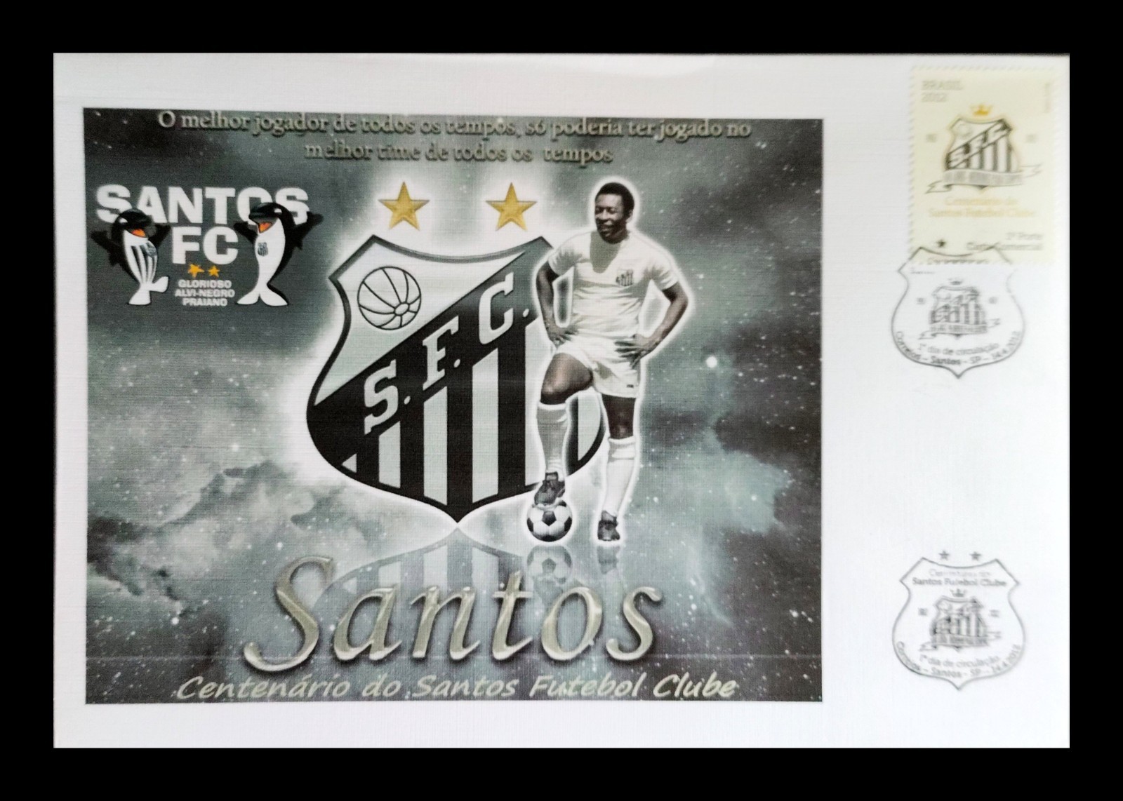 Soccer Pelé Team SANTOS Fottball Brazil