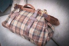 Vintage Tweed Weekender Reisetasche
