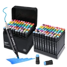 80 Colors Art Drawing Markers Set for Kids Adults Dual Tip Alcohol Markers Gifts