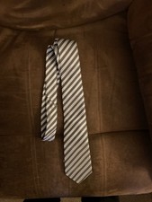 Beautiful Light  Dark Blue Striped Necktie