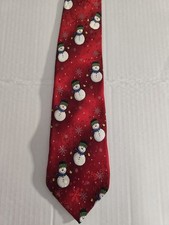 Vintage Childs Christmas Snowman Tie American Greetings