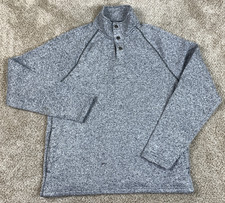 Sonoma 1/4 Snap Sweater Men's L Heather Gray Long Sleeve Pullover Casual