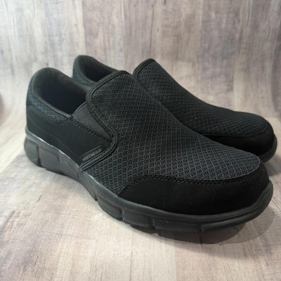 Skechers Equalizer Persistent Men's 9 Black Slip On Casual Shoes Sneakers 51361