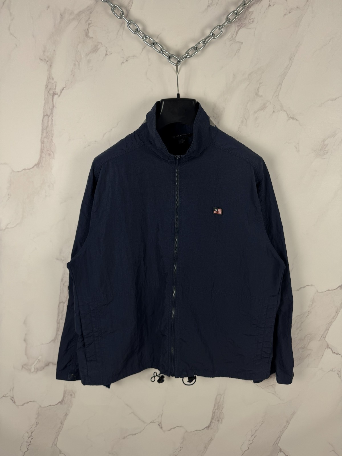 Vintage Polo Jeans Company Windbreaker Jacket Y2K Streetwear Outerwear Size L